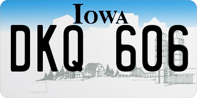 IA license plate DKQ606