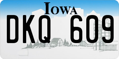 IA license plate DKQ609
