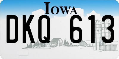 IA license plate DKQ613