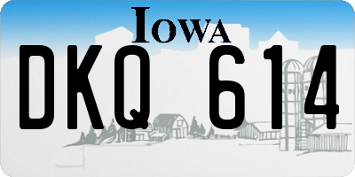 IA license plate DKQ614