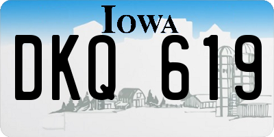 IA license plate DKQ619