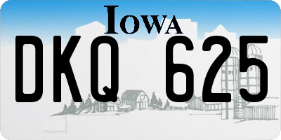 IA license plate DKQ625