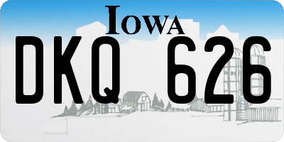 IA license plate DKQ626