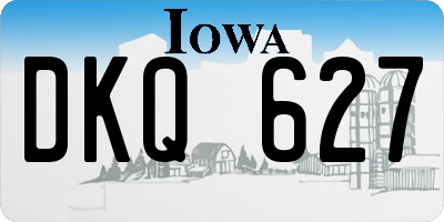 IA license plate DKQ627