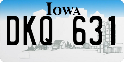 IA license plate DKQ631