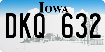 IA license plate DKQ632