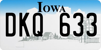 IA license plate DKQ633