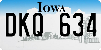 IA license plate DKQ634