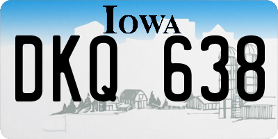 IA license plate DKQ638