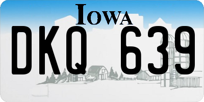 IA license plate DKQ639