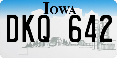 IA license plate DKQ642