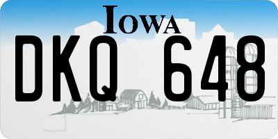 IA license plate DKQ648