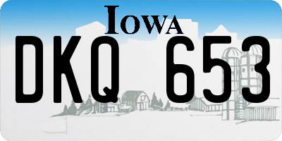 IA license plate DKQ653