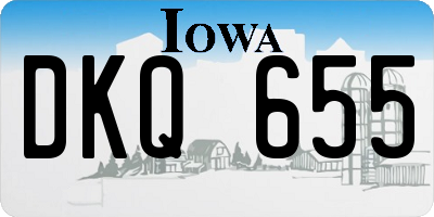IA license plate DKQ655
