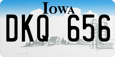 IA license plate DKQ656
