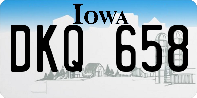 IA license plate DKQ658