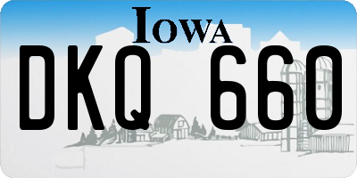IA license plate DKQ660
