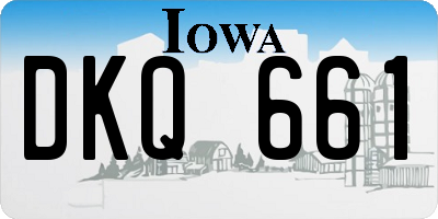 IA license plate DKQ661