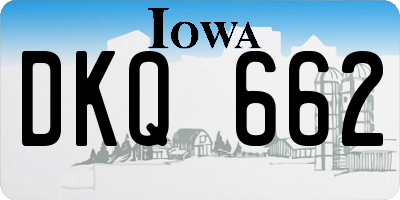 IA license plate DKQ662