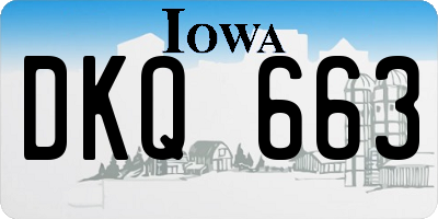 IA license plate DKQ663