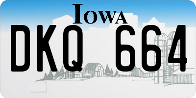IA license plate DKQ664