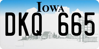 IA license plate DKQ665