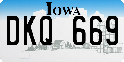 IA license plate DKQ669