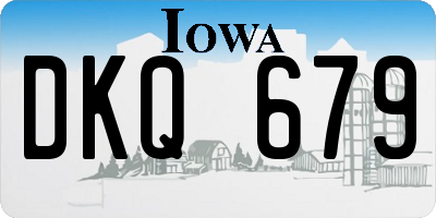 IA license plate DKQ679