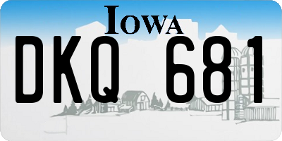 IA license plate DKQ681