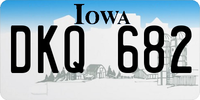 IA license plate DKQ682