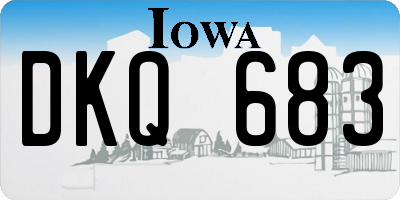IA license plate DKQ683