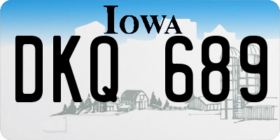 IA license plate DKQ689