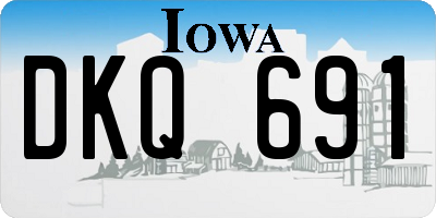 IA license plate DKQ691