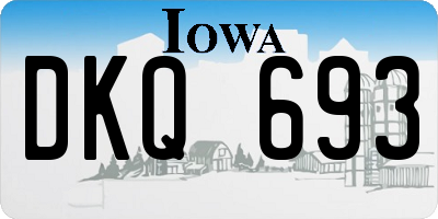 IA license plate DKQ693