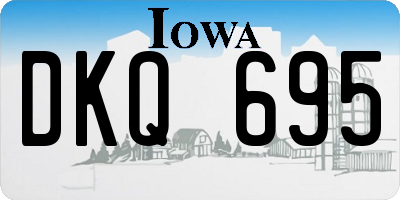 IA license plate DKQ695