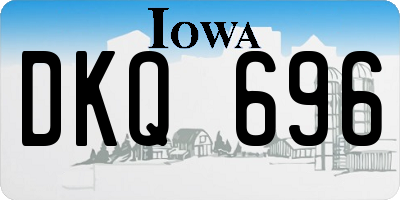 IA license plate DKQ696