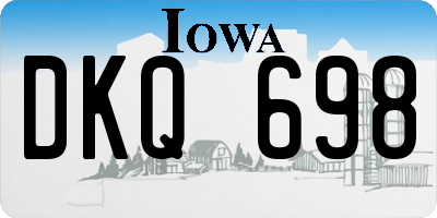 IA license plate DKQ698