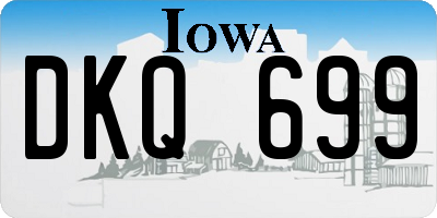 IA license plate DKQ699