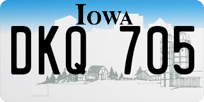 IA license plate DKQ705