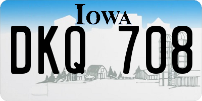 IA license plate DKQ708