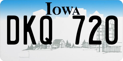 IA license plate DKQ720