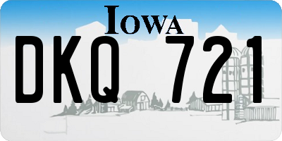 IA license plate DKQ721