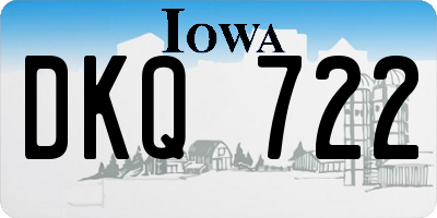 IA license plate DKQ722