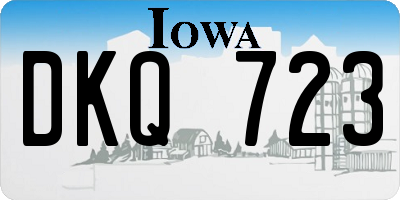 IA license plate DKQ723