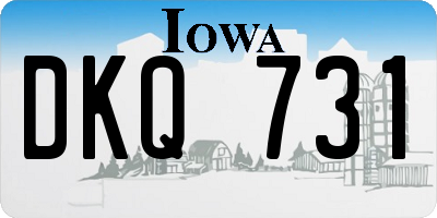 IA license plate DKQ731