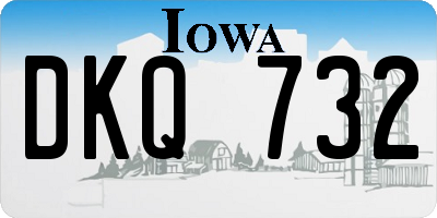 IA license plate DKQ732