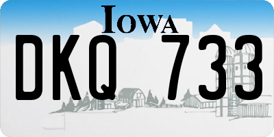 IA license plate DKQ733