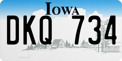 IA license plate DKQ734