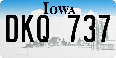 IA license plate DKQ737