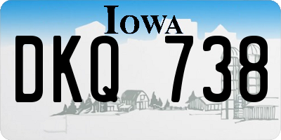 IA license plate DKQ738